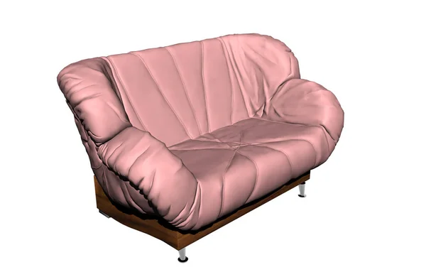 Pinkfarbenes Polstersofa Wohnzimmer — Stockfoto