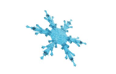 Kışın buz gibi kar kristalleri