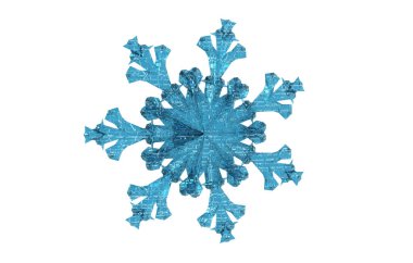 Kışın buz gibi kar kristalleri