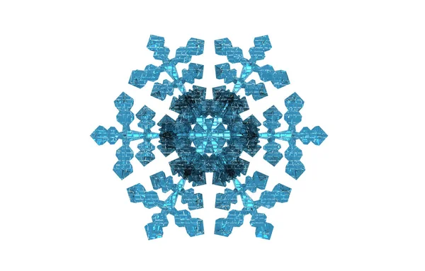 Zimą Lodowate Kryształy Śniegu — Zdjęcie stockowe