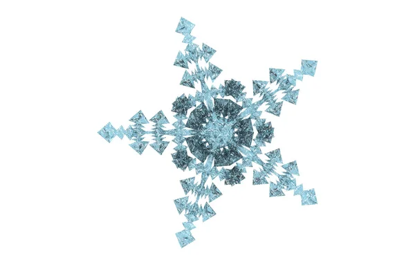 Ledové Sněhové Krystaly Zimě — Stock fotografie