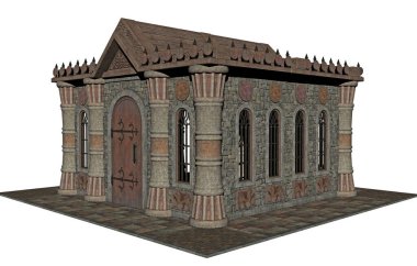 Sütunları olan antik kutsal bina
