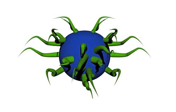 Wirus Kreskówki Oczami Bzykanie — Zdjęcie stockowe