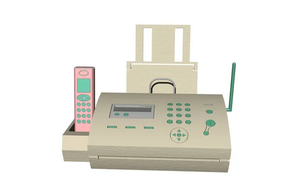 Fax Devise Com Telefon — Fotografia de Stock