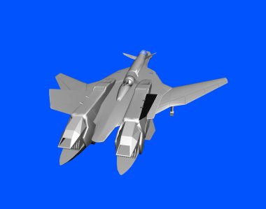 Gökyüzünde modern askeri jet uçağı