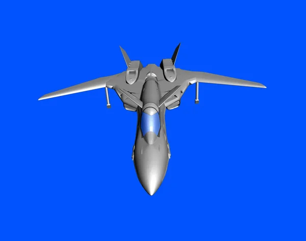 Nowoczesny Samolot Wojskowy Niebie — Zdjęcie stockowe