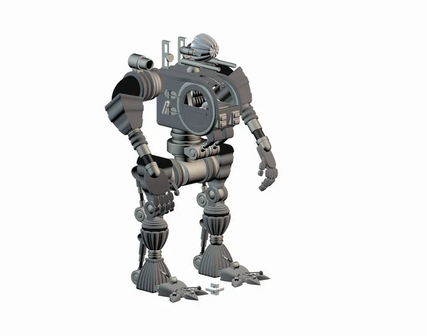 Zware Metalen Robot Als Bewakers — Stockfoto