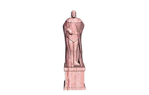 Statua Pietra Cavaliere Con Spada — Foto Stock