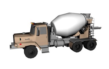 İnşaat alanında beton karıştırıcı olarak kullanılıyor.