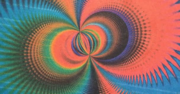 Colorful Rays Structures Spin Hypnotically — Stock Video