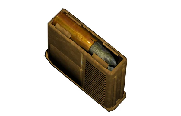 Brass Magazine Rifle Cartridges — Stock Photo, Image