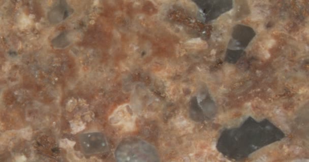 用颗粒抛光的斑岩表面 — 图库视频影像