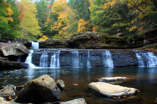 Lagere Pottenbakker Valt Obed Nationale Schilderachtige Rivier Oost Tennessee Tijdens — Stockfoto