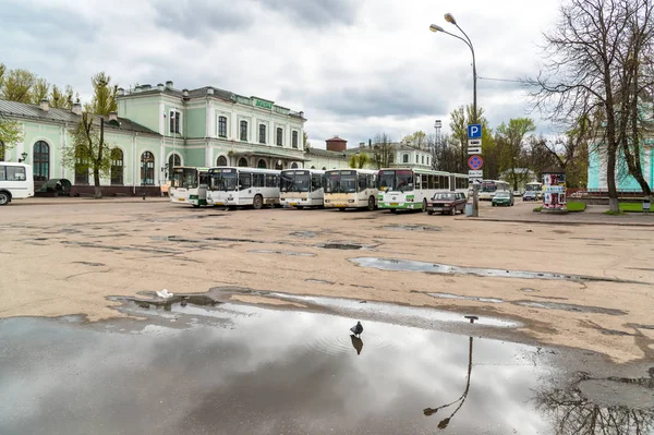 Pskov Fédération Russie Mai 2018 Vue Gare Avec Des Bus — Photo