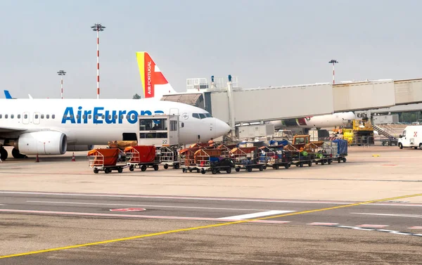 Ferno Milano Malpensa Italia Ottobre 2018 Aireuropa Aircraft Preparazione Partenza — Foto Stock