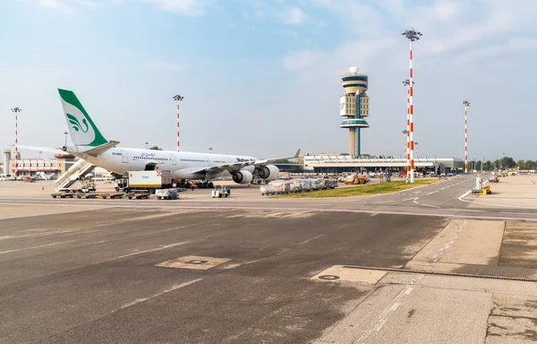 Ferno Milán Malpensa Italia Octubre 2018 Vista Terminal Del Aeropuerto — Foto de Stock