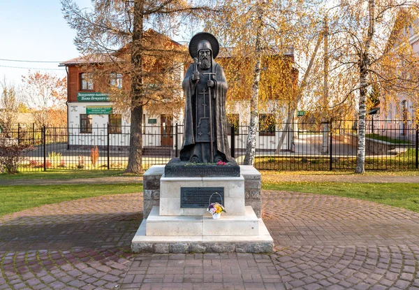 Petsjory Russische Federatie Oktober 2018 Monument Voor Eerbiedwaardige Cornelius Igumen — Stockfoto