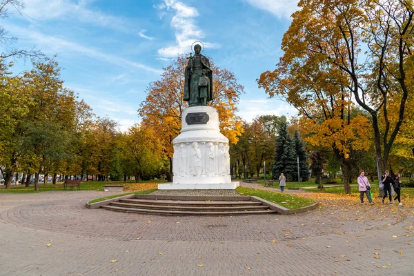 Pskov Russische Föderation Oktober 2018 Denkmal Für Prinzessin Olga Mit — Stockfoto