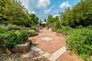 Patio Gardens area at the Chicago Botanic Garden, Glencoe, Illinois, USA clipart