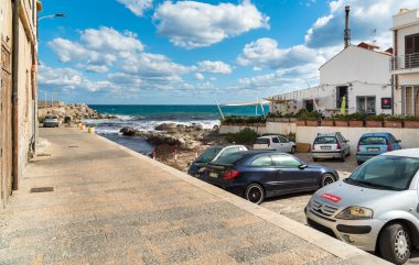 Ada kadın, Sicilya, İtalya - 27 Eylül 2018: ada kadın veya Isola delle Femmine Akdeniz'de, Palermo, Sicilya ilinin Waterfront