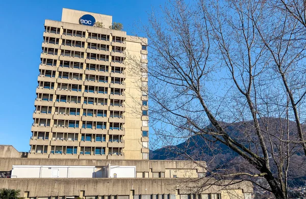 Lugano Ticino Switzerland January 2019 View Lugano Civic Hospital Eoc — Stock Photo, Image