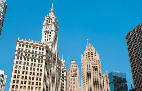 Chicago Illinois Amerikai Egyesült Államok 2014 Augusztus Nézd Wrigley Épület — Stock Fotó