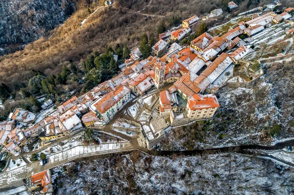 Vista Aérea Del Sacro Monte Varese Monte Sagrado Sitio Histórico —  Fotos de Stock