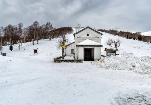 Veduta Della Chiesa Della Madonna Della Neve Passo Forcora Val — Foto Stock