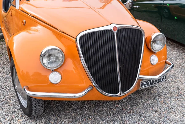 Varese Italien Mars 2019 Framsidan Orange Classic Vintage Italienska Fiat — Stockfoto