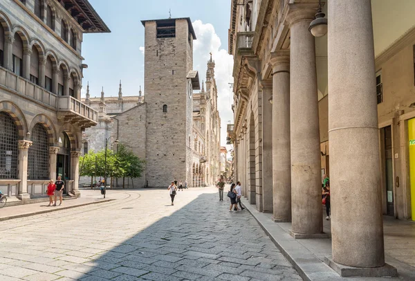 Como Lombardía Italia Junio 2019 Personas Que Visitan Centro Histórico — Foto de Stock