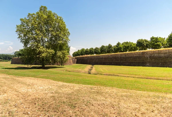 卢卡城外旧堡垒墙 托斯卡纳 意大利 — 图库照片