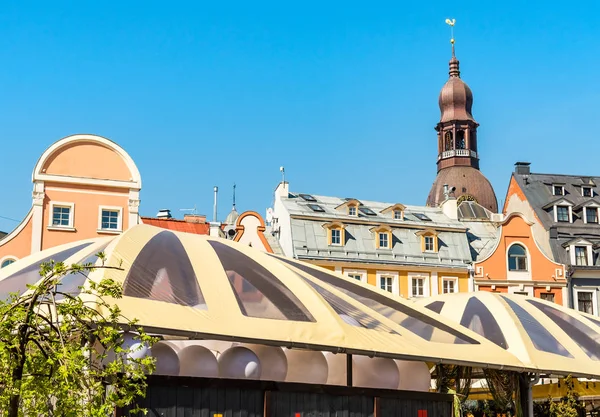 Вид Католический Купол Историческом Центре Риги Латвия — стоковое фото