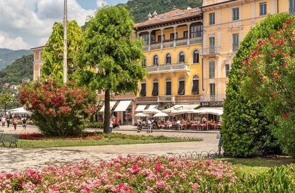 Como Lombardía Italia Junio 2019 Plaza Cavour Frente Lago Como — Foto de Stock