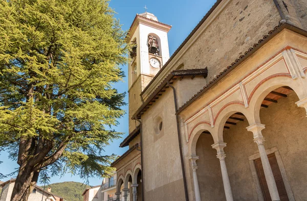 Veduta Della Chiesa Sant Agata Trova Cadro Provincia Lugano Ticino — Foto Stock