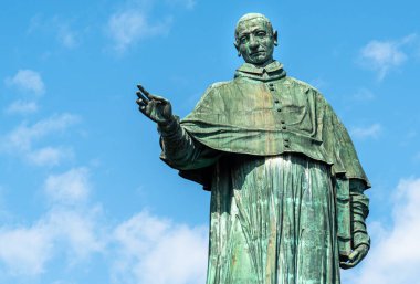 Saint Carlo Borromeo Heykeli 'ndeki bakır Saint Carlone Borromeo heykeli, Arona, Piedmont, İtalya