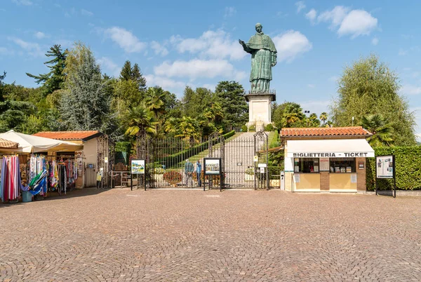 Arona Piamonte Italia Septiembre 2019 Entrada Coloso San Carlo Borromeo — Foto de Stock