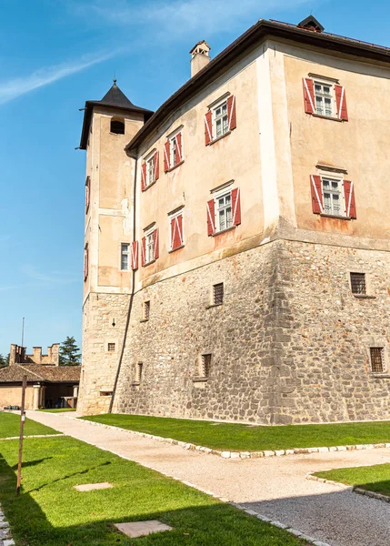 Vista Castel Thun Gótico Medieval Hilltop Castle Vigo Ton Província — Fotografia de Stock