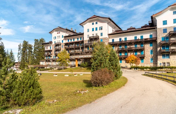 Carezza Tirol Sul Itália Outubro 2019 Vista Grand Hotel Carezza — Fotografia de Stock