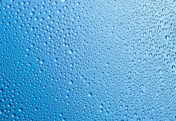 Background Water Drops Gradient Blue Surface — Stock Photo, Image