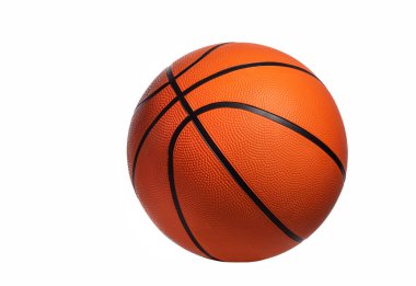 Basketbol beyaz arka planda izole. Turuncu top. Spor konsepti.