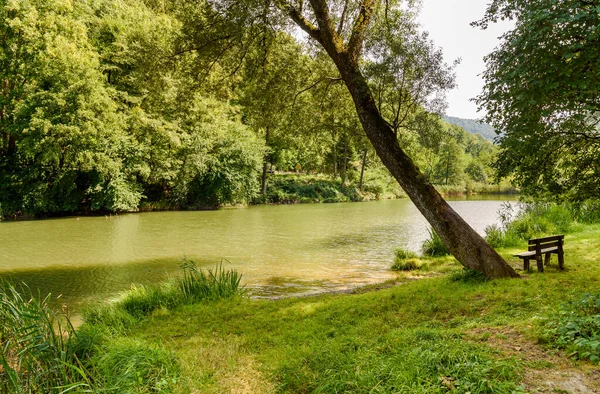 Paisaje Del Lago Brinzio Valey Rasa Verano Provincia Varese Lombardía — Foto de Stock