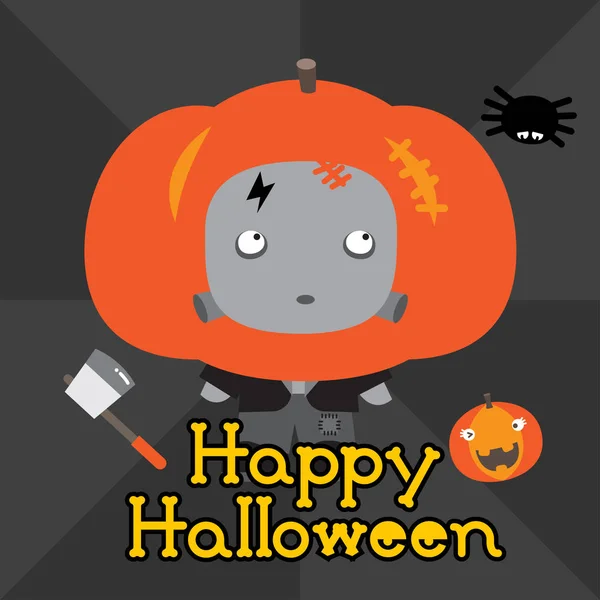 HEUREUX HALLOWEEN PUMKIN MONSTER — Image vectorielle