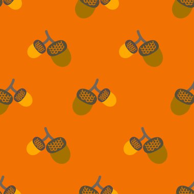 Daire basit kahverengi pinaceae, turuncu-kahverengi zemin üzerine Dikişsiz desen.