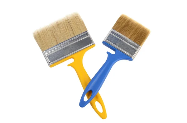 Cepillo Para Pintar Pintura Aislada Blanco —  Fotos de Stock
