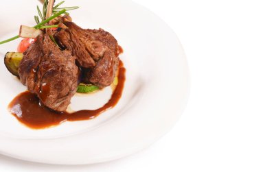 Rack Kuzu Izgara bir kuşkonmaz ile