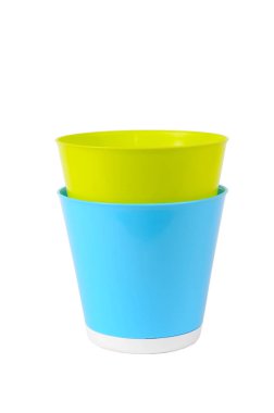 boş saksıyı üzerinde beyaz izole