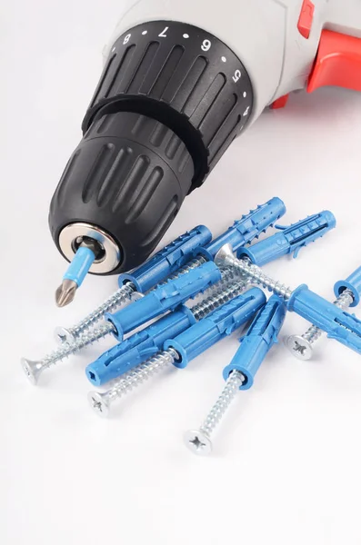 New Screwdriver Screws Close — Stock Photo, Image