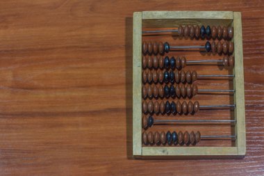 Ahşap eski abacus veya puanları