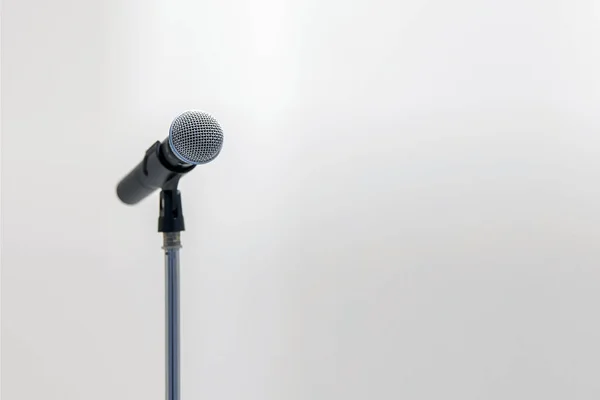 Micrófono Stand Para Hablar Público Dar Bienvenida Felicitaciones Discurso Para — Foto de Stock
