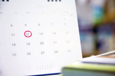 Olay planlayıcı ve anımsatıcı konsepti için takvim.